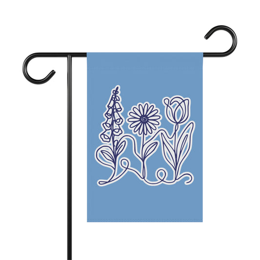 Foxglove Daisy Tulip Garden Flag | Floral Banner Porch Flag (2 Size Options)