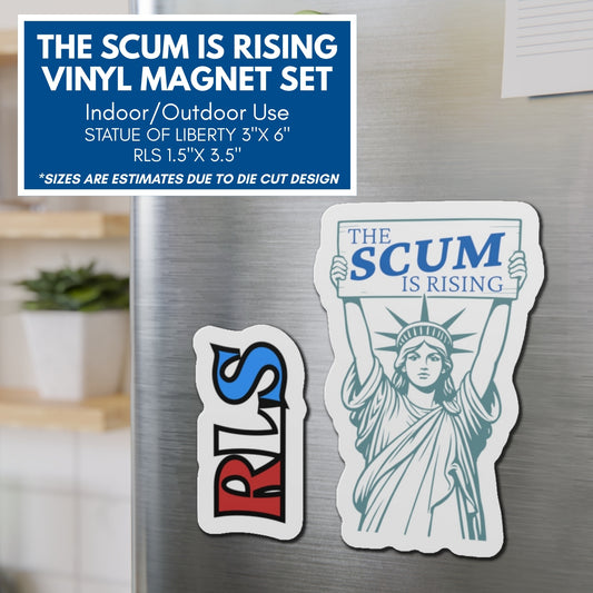 Radical Left SCUM Gift Set - Car Magnet + T-Shirt | RLS Progressive Political Statement Bundle