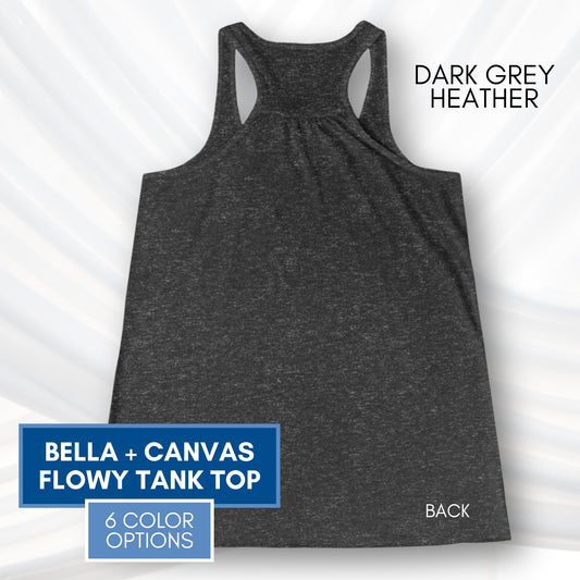 Foxglove Daisy Tulip Racerback Tank Top | Women's Flowy Summer Workout Shirt, Subtle FDT Flowers