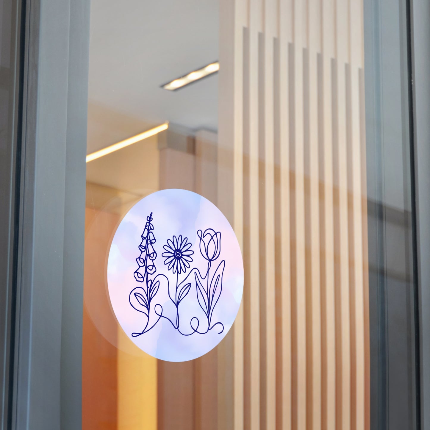 Subtle FDT Flowers Sticker | Foxglove, Daisy, Tulip, Floral Line Art Vinyl Decals