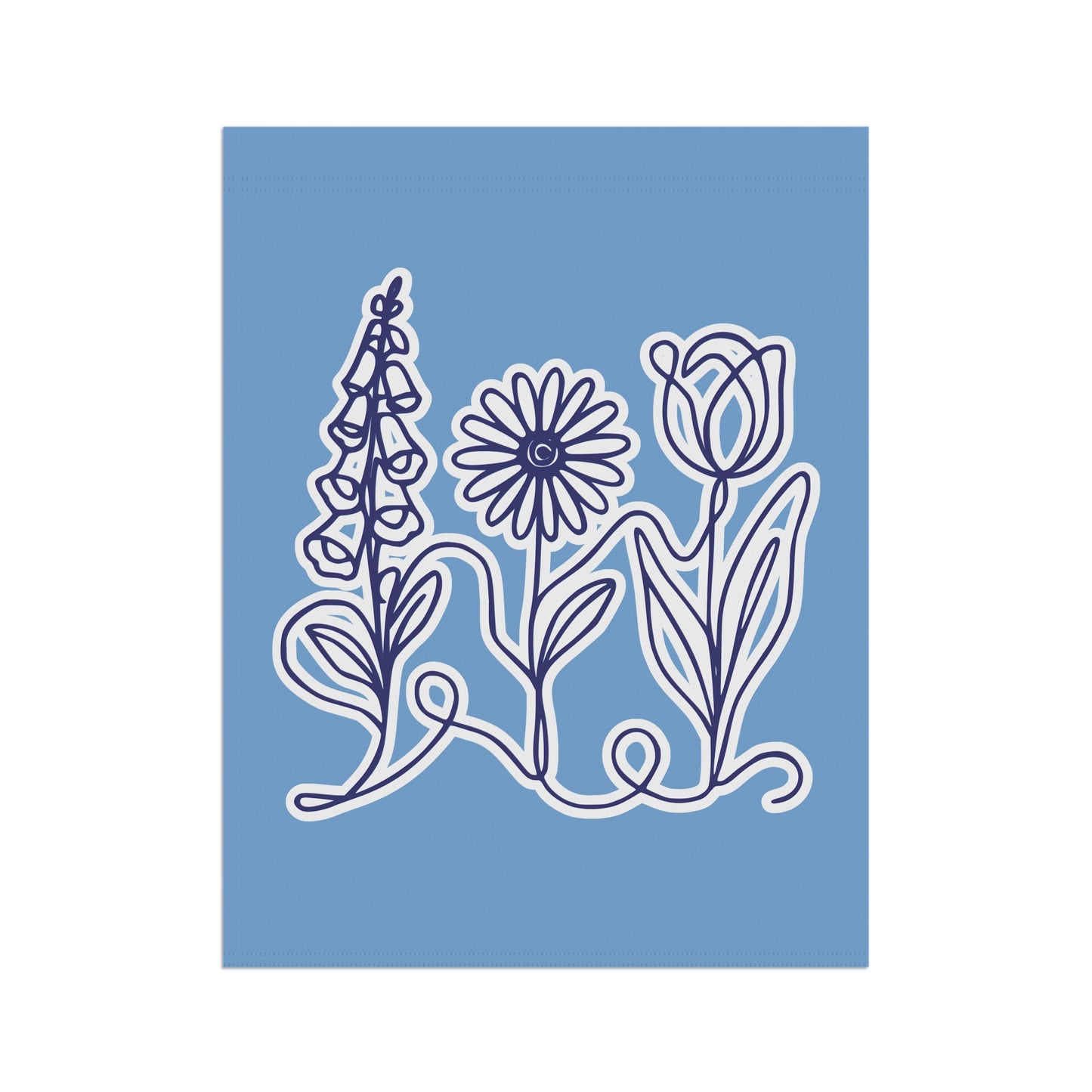 Foxglove Daisy Tulip Garden Flag | Floral Banner Porch Flag (2 Size Options)