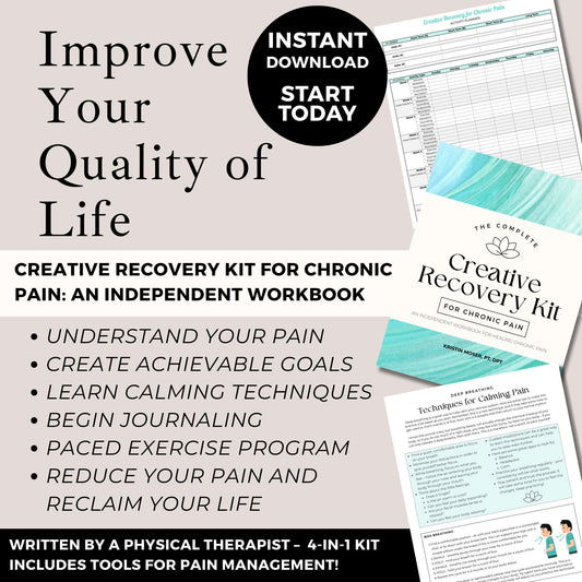 Chronic Pain Recovery Kit | Workbook, Affirmations, Planner (Digital Download Bundle)