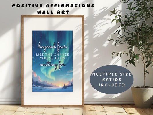 Mental Health Emotional Support Printable Wall Art | "Beyond Fear" Poster (Digital Download)