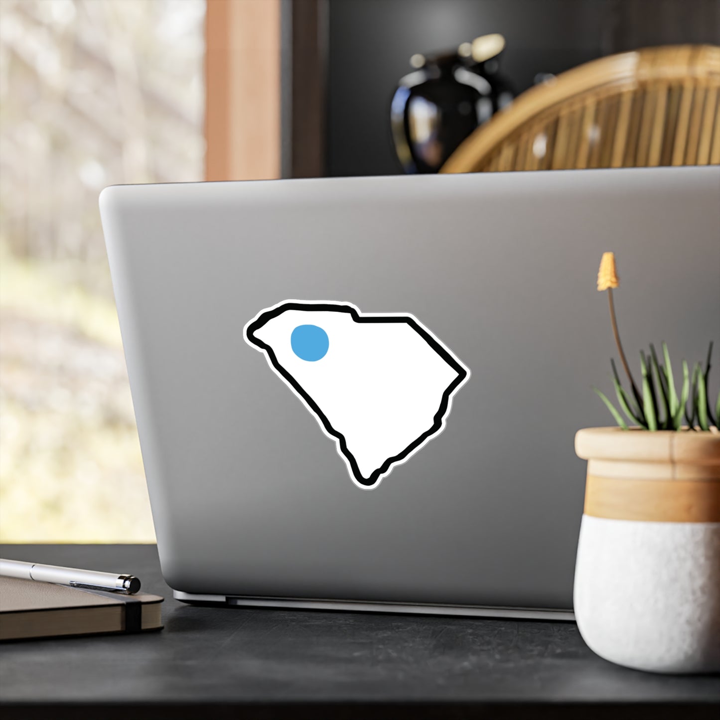 Blue Dot in Red State Kiss-Cut Vinyl Decal | Customize to Your City and State, Indoor Outdoor