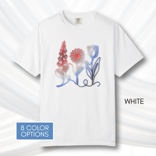 red-white-and-blue-foxglove-daisy-tulip-unisex-crewneck-tee-comfort-colors-tshirt-subtle-anti-trump-apparel-white