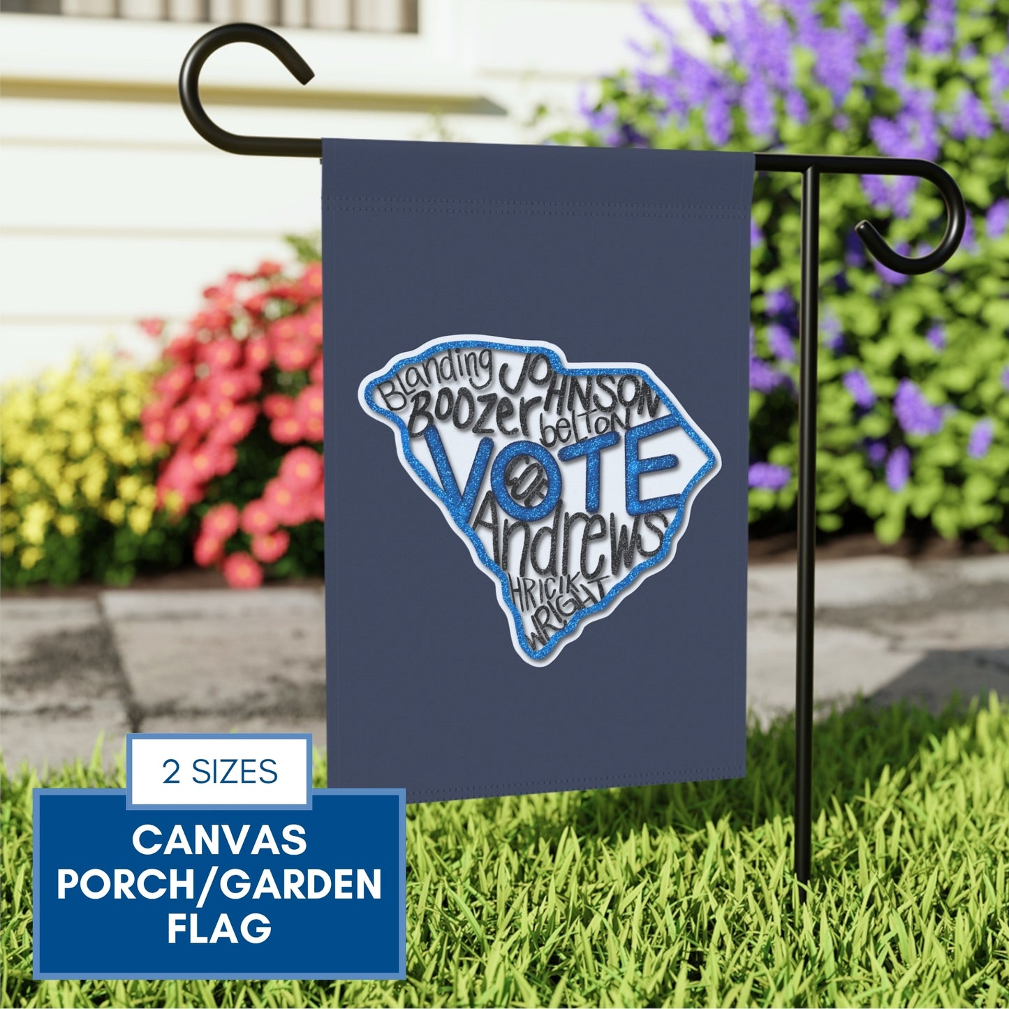 south-carolina-votes-blue-2026-democratic-campaign-garden-porch-flag-sc-activist-outdoor-decor