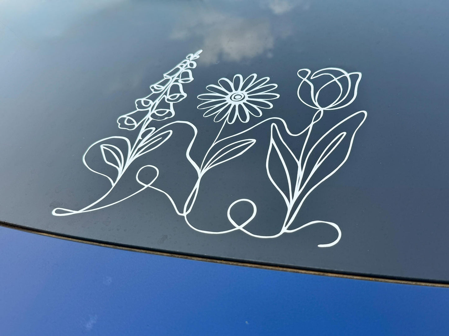 Subtle FDT Flowers Line Art Clipart | Foxglove, Daisy, Tulip (Instant Download, svg, png, jpg)