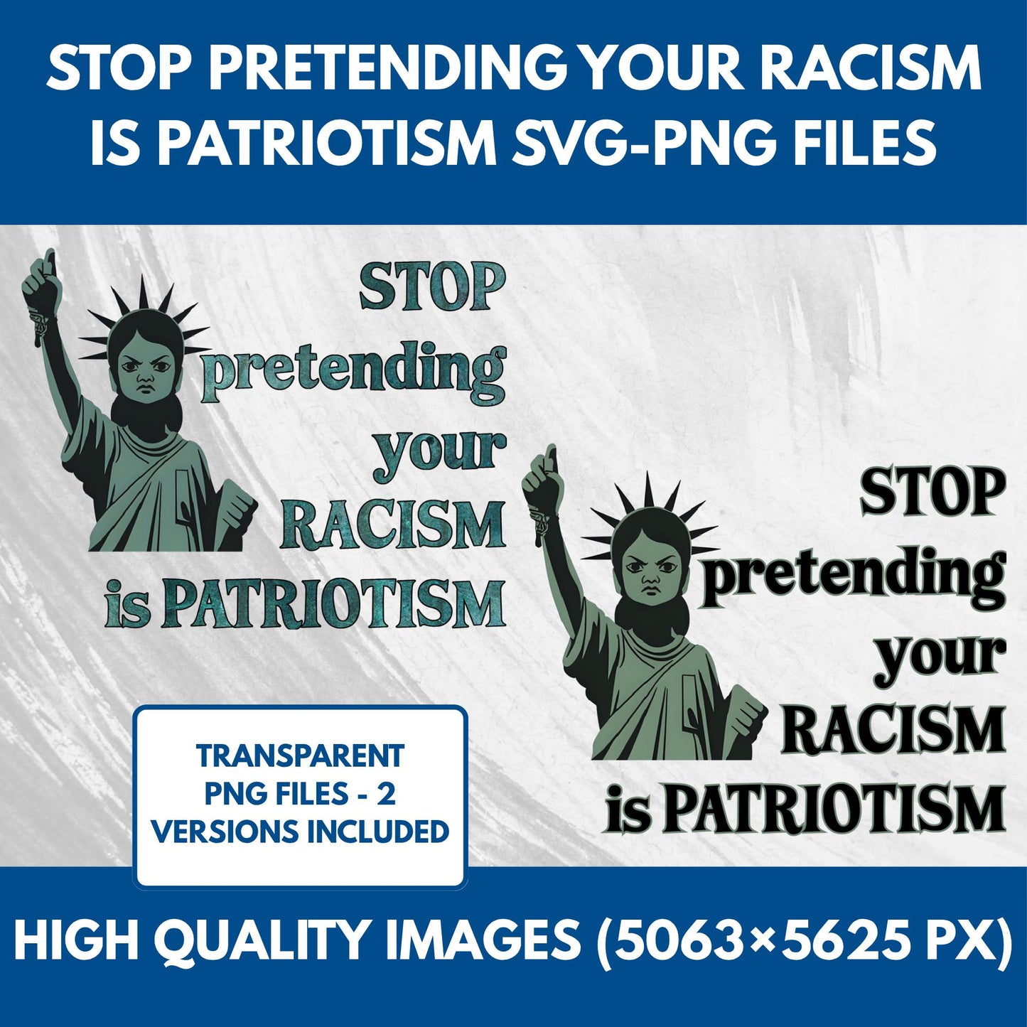 Anti-Racism Statue of Liberty | BLM Fist Activist Clipart (Digital Download, SVG, PNG)
