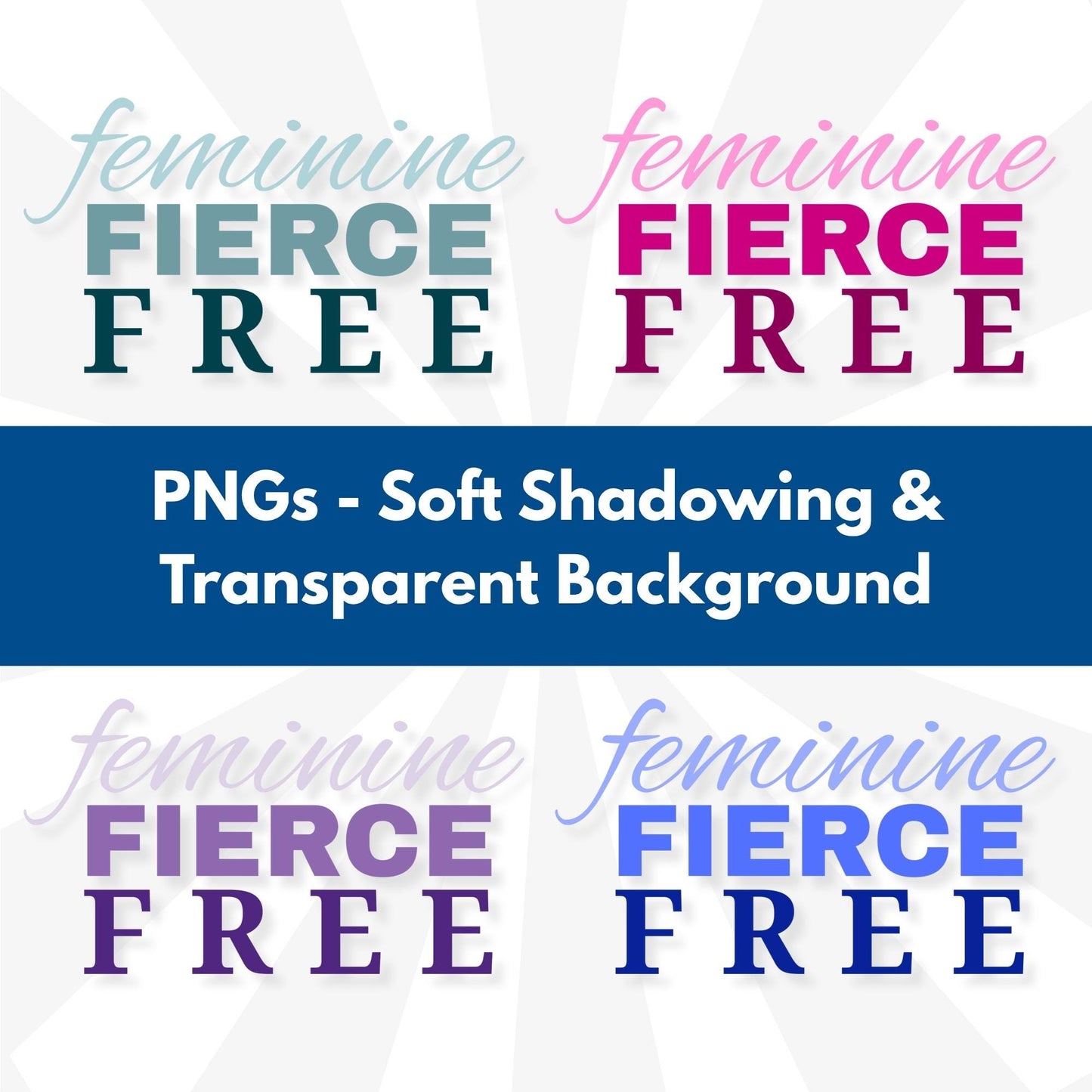Female Empowerment Clipart Pack | Feminist PNG JPG SVG Bundle - Feminine Fierce Free