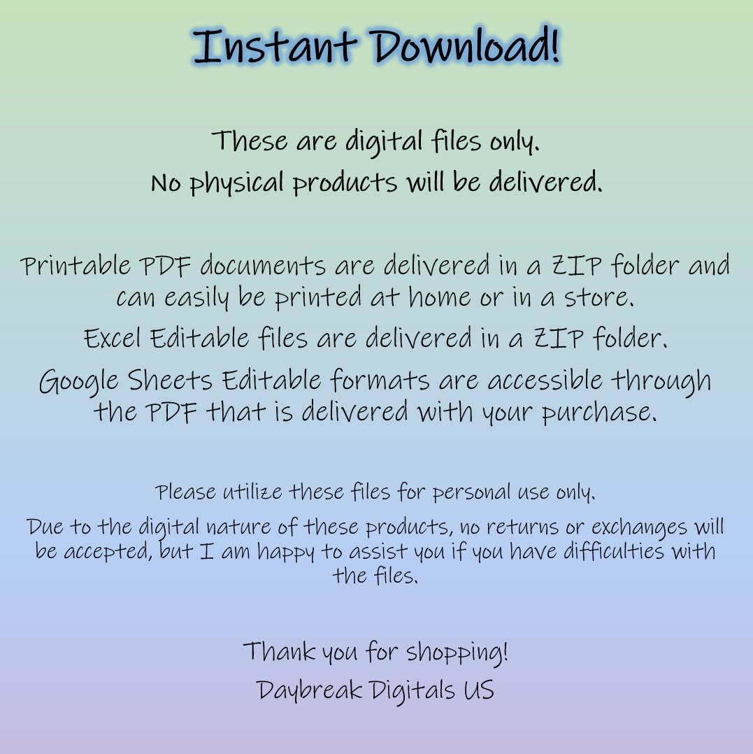 Crochet Pattern Project Planner | PDF, Excel & Google Sheets (Digital Download)