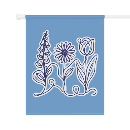Foxglove Daisy Tulip Garden Flag | Floral Banner Porch Flag (2 Size Options)