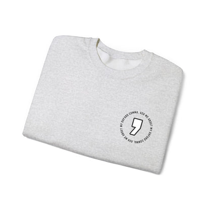 Oxford Comma Embroidered Crewneck Sweatshirt | Literary Apparel, English Language Pullover