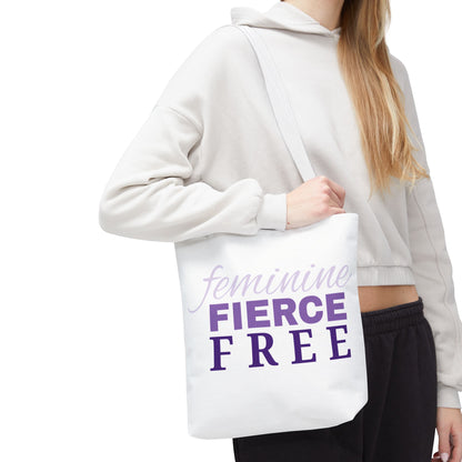 Feminine Fierce Free Tote Bag | Female Empowerment Bag, Feminist Gift