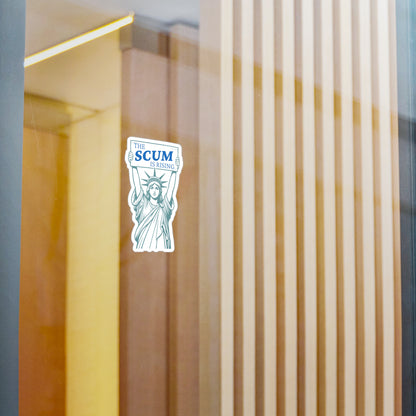 Statue of Liberty 'The Scum Is Rising' RLS Sticker | Kiss-Cut Vinyl Decal (Indoor/Outdoor)