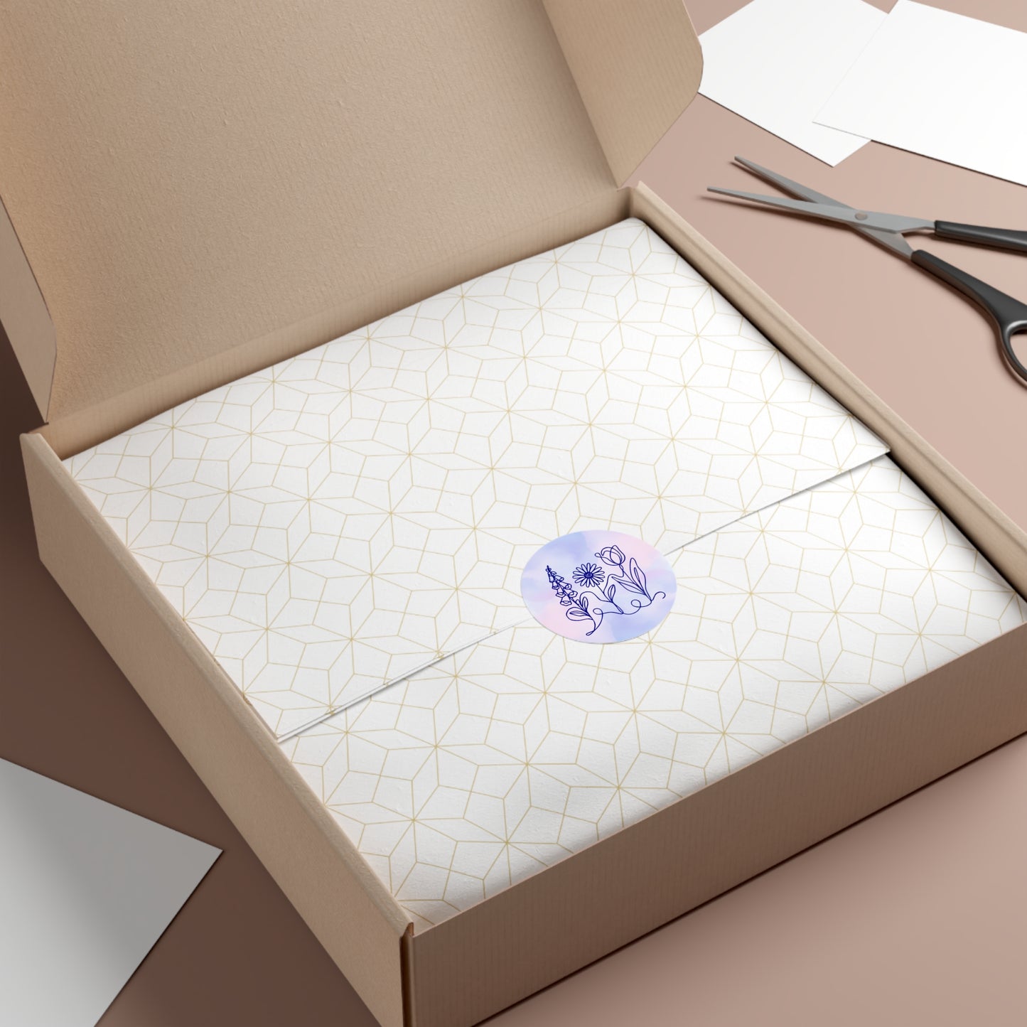 Subtle FDT Flowers Sticker | Foxglove, Daisy, Tulip, Floral Line Art Vinyl Decals