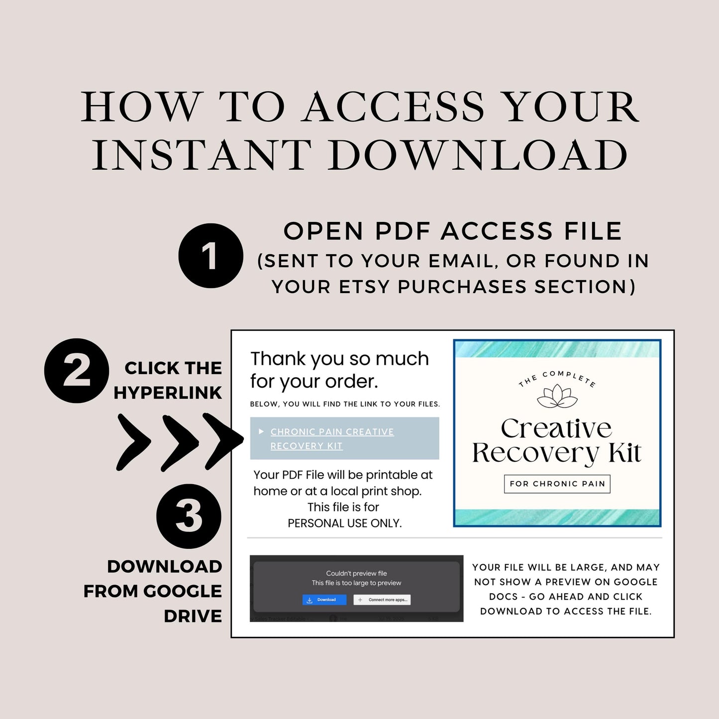 Chronic Pain Recovery Workbook | Heal Your Pain from Home (Digital Download)