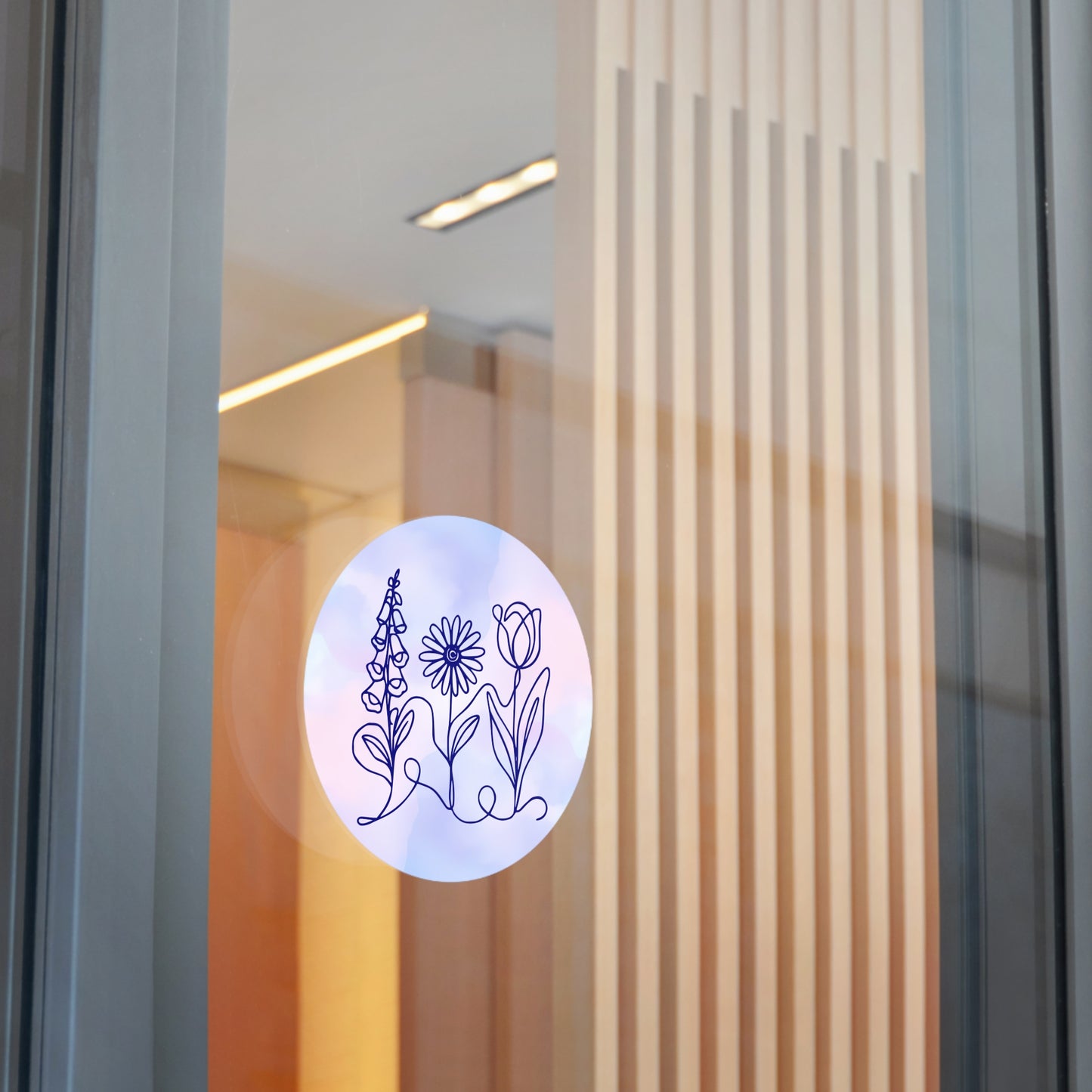 Subtle FDT Flowers Sticker | Foxglove, Daisy, Tulip, Floral Line Art Vinyl Decals