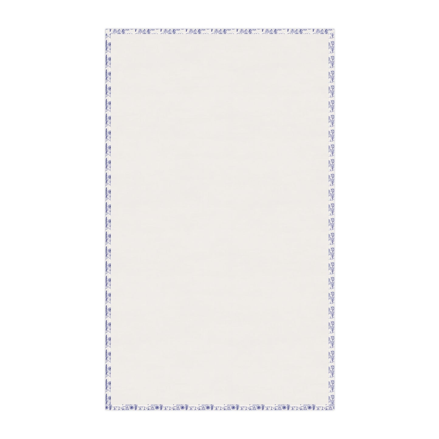 *Subtle FDT Flowers Cotton Tea Towel | Foxglove Daisy Tulip Blue & White Floral Kitchen Towel