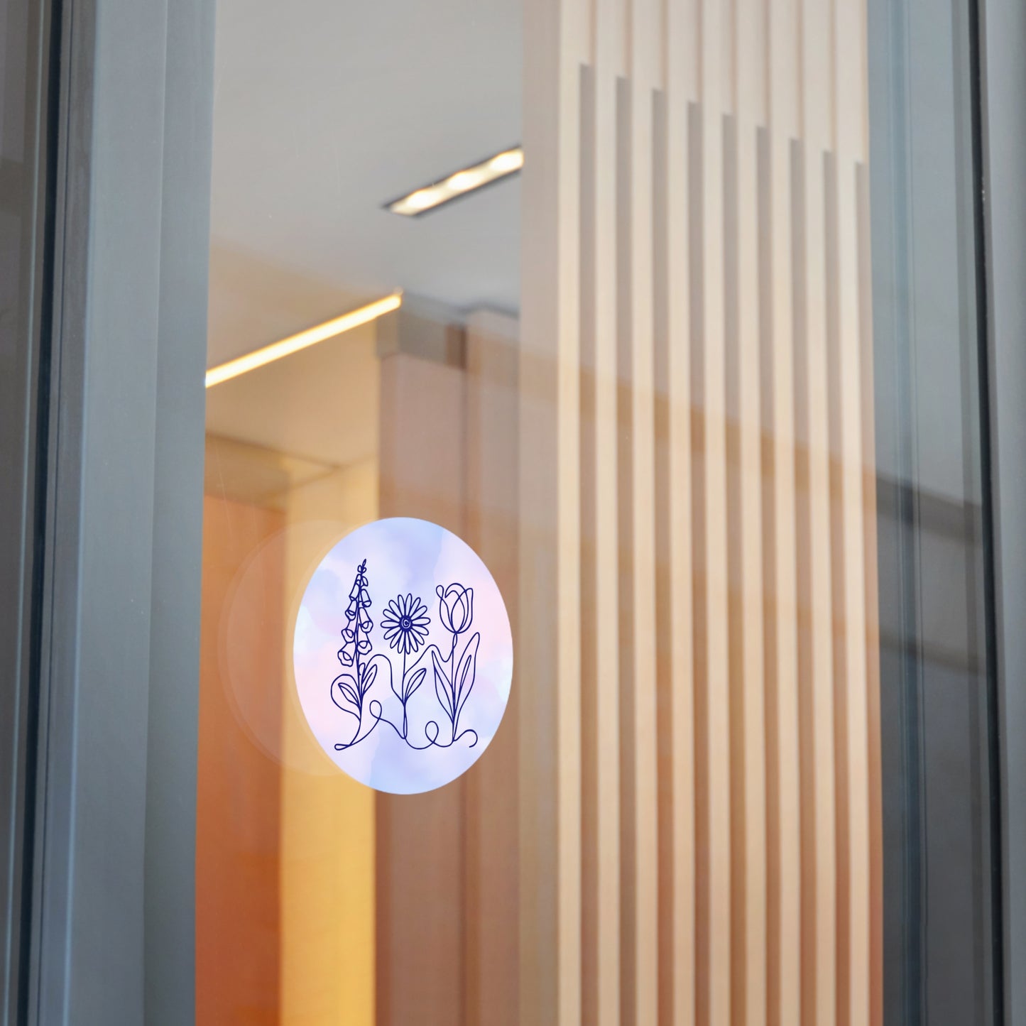 Subtle FDT Flowers Sticker | Foxglove, Daisy, Tulip, Floral Line Art Vinyl Decals