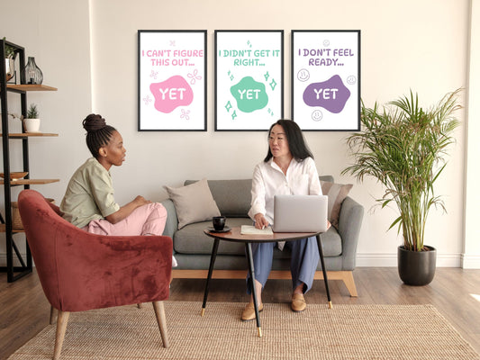 Power of Yet Wall Art | Growth Mindset & Social Emotional Learning Print Set (Digital Download)