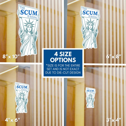 Statue of Liberty 'The Scum Is Rising' RLS Sticker | Kiss-Cut Vinyl Decal (Indoor/Outdoor)