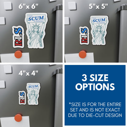 The Scum Is Rising Statue of Liberty RLS Magnet Set | Die-Cut Vinyl Car Magnets