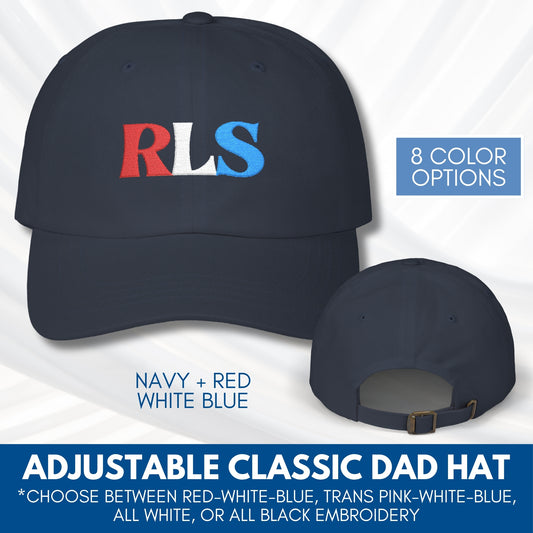 RLS Tricolor Embroidered Classic Dad Cap | Radical Left Scum Progressive Leftist Baseball Hat