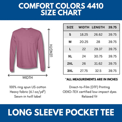 Radical Left SCUM Long Sleeve Pocket T-Shirt | Progressive Political Statement Tee, Choose Your Text Colors