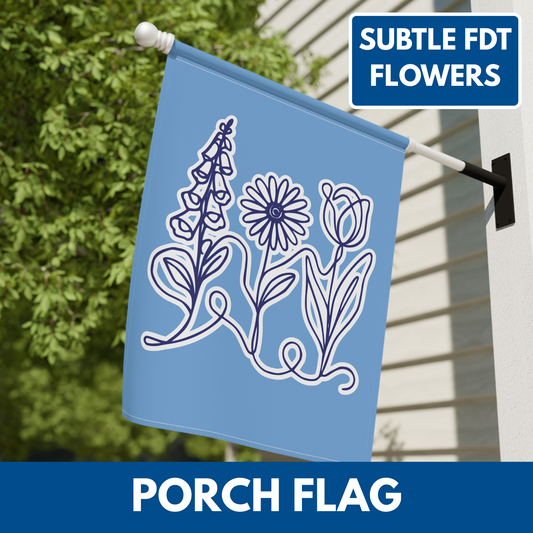 Foxglove Daisy Tulip Garden Flag | Floral Banner Porch Flag (2 Size Options)