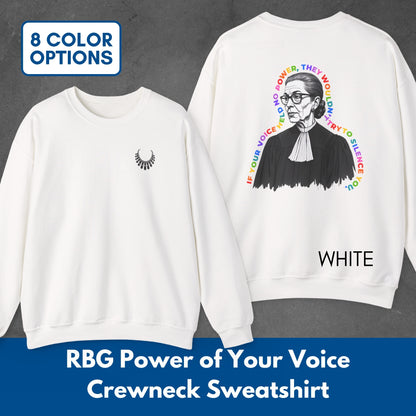 Ruth Bader Ginsburg Portrait Sweatshirt | Power of Your Voice RBG Crewneck Pullover