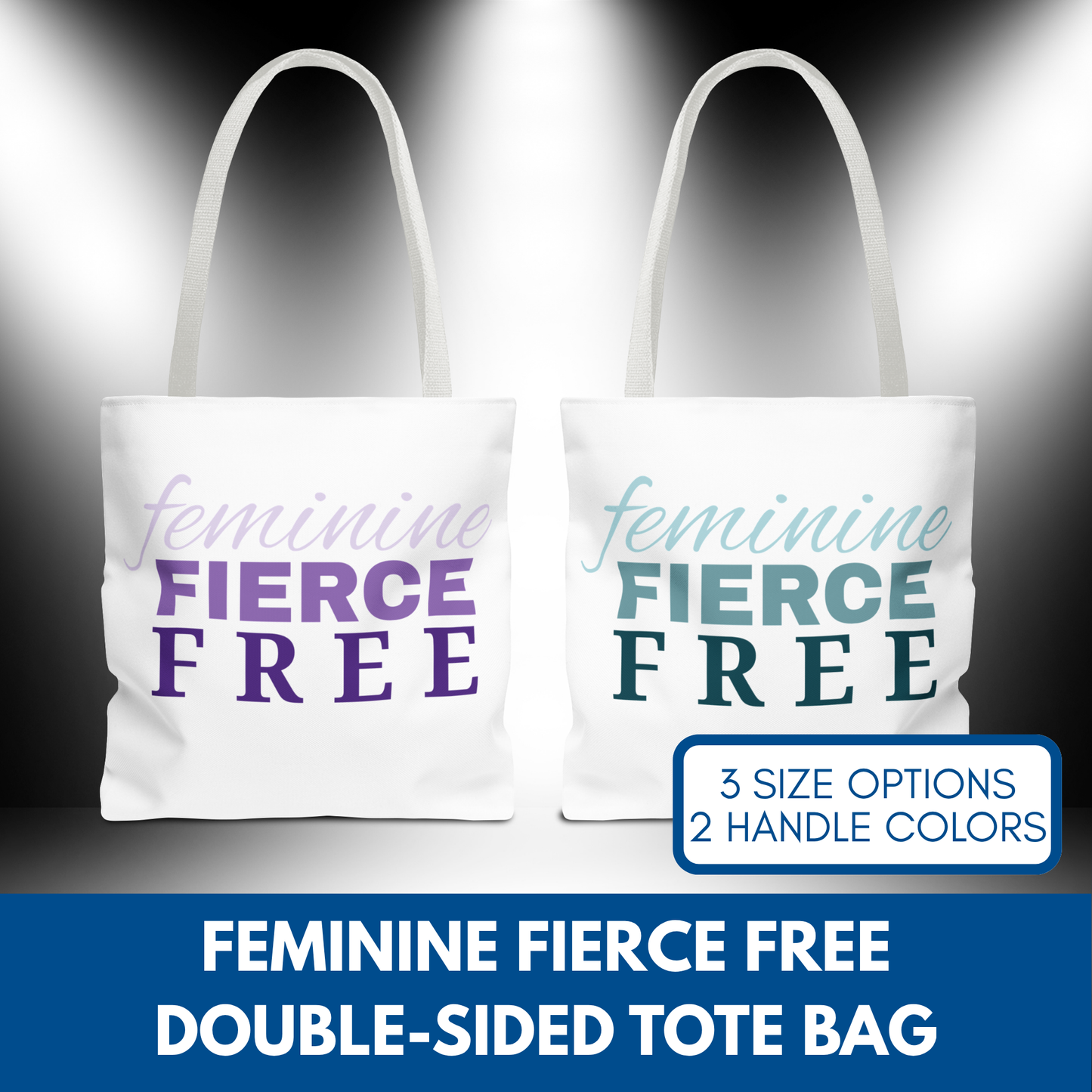 Feminine Fierce Free Tote Bag | Female Empowerment Bag, Feminist Gift