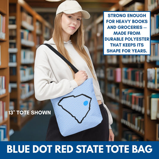 Blue Dot Red State Personalized Tote | Custom Zip Code Democratic Reusable Bag