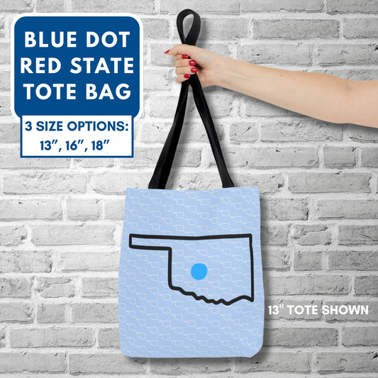 Blue Dot Red State Personalized Tote | Custom Zip Code Democratic Reusable Bag