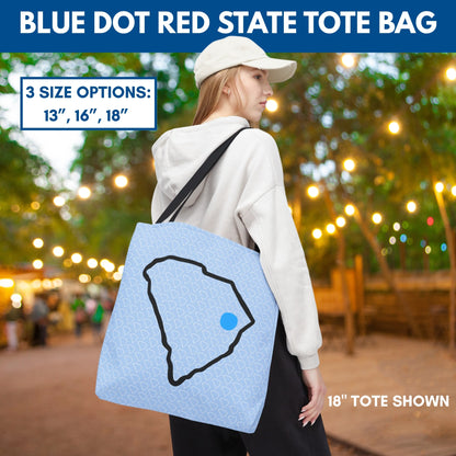 Blue Dot Red State Personalized Tote | Custom Zip Code Democratic Reusable Bag