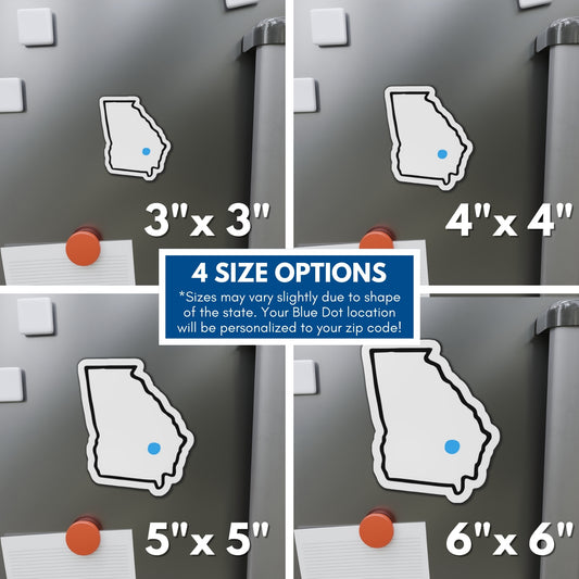 Blue Dot Red State Die-Cut Vinyl Magnet | Customized City/State Democratic Car Decor