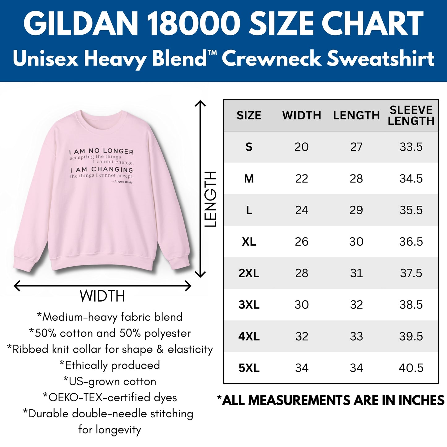 I Am No Longer Accepting, I Am Changing Quote | Angela Davis Motivational Crewneck Sweatshirt, Be the Change