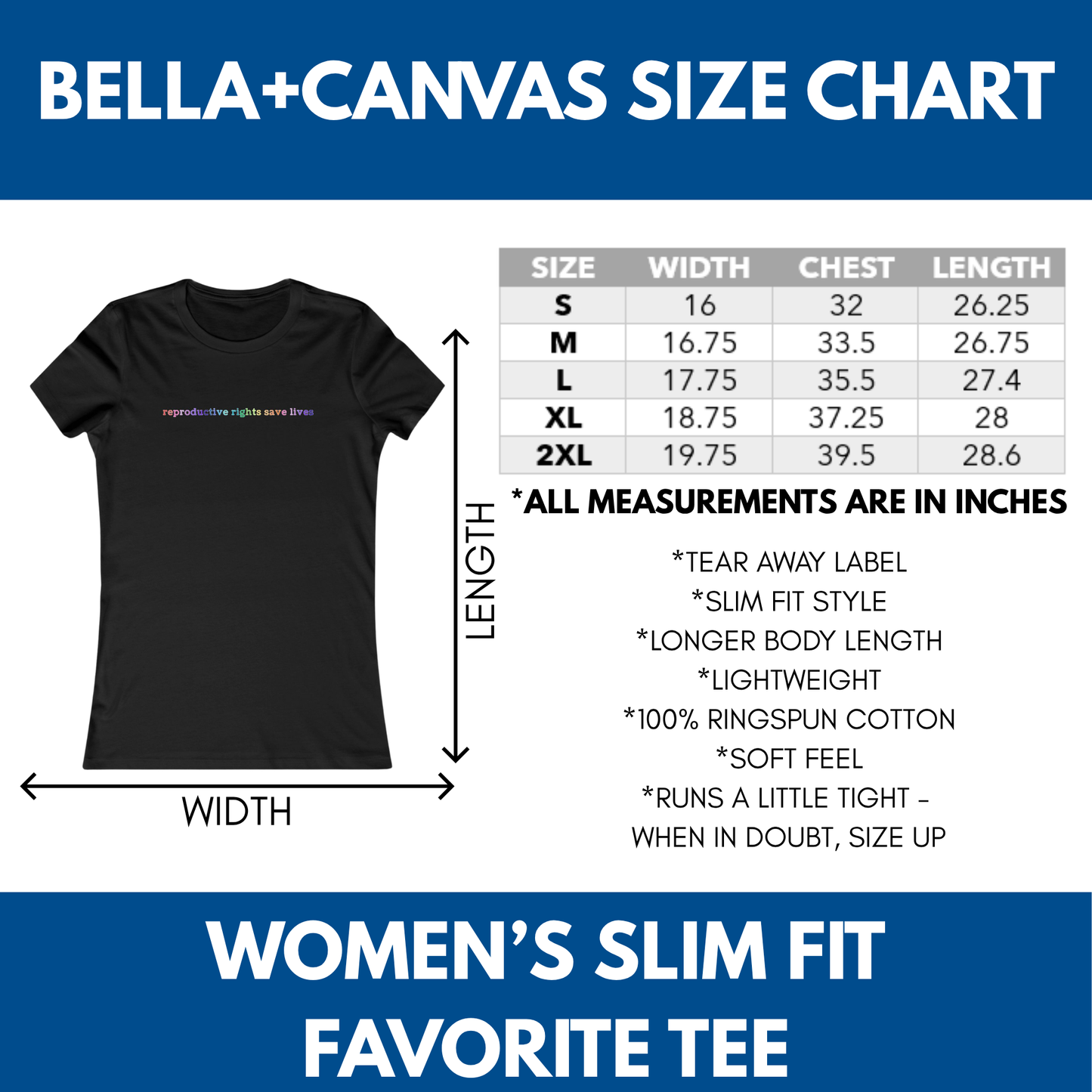 Reproductive Rights Save Lives Women's Favorite Tee | Bella Canvas Democratic Activism T-Shirt (3 Colors)