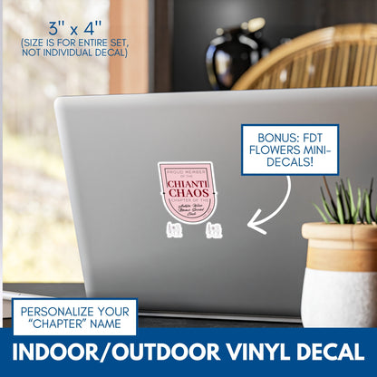 Personalizable Antifa Wine Moms Social Club Vinyl Decal | Indoor Outdoor Anti-Fascism Sticker, Democratic Activist Decor