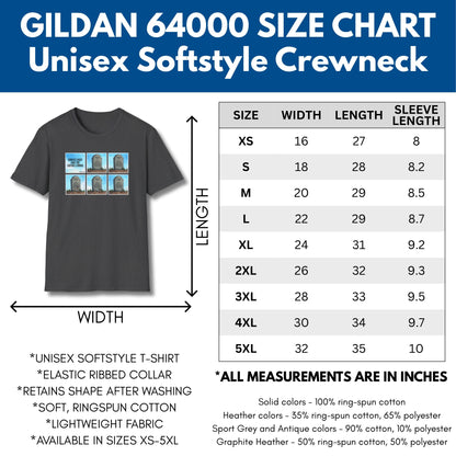 Oxford Comma Funny Grammar T-Shirt | Gildan Unisex Softstyle Short Sleeve Tee