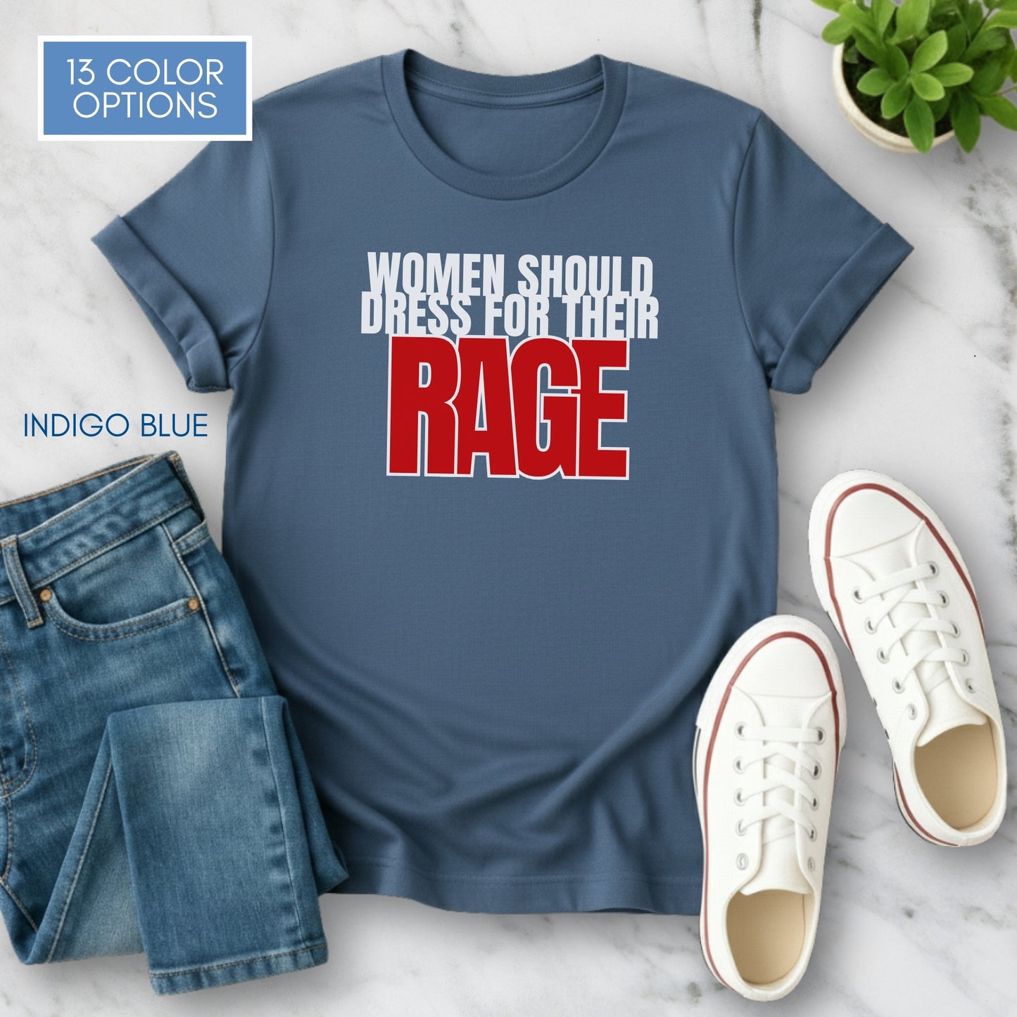 Democratic Activist Bold Graphic Tee | Women Should Dress For Their Rage, Unisex Softstyle T-Shirt