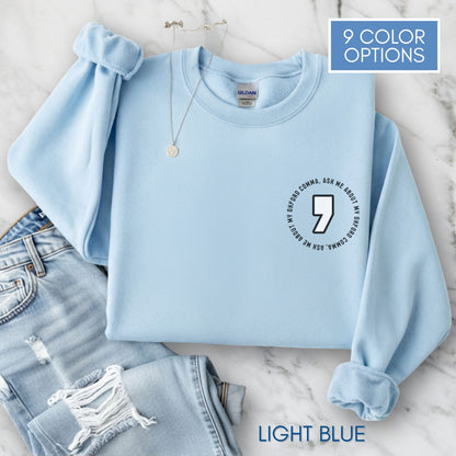Oxford Comma Embroidered Crewneck Sweatshirt | Literary Apparel, English Language Pullover
