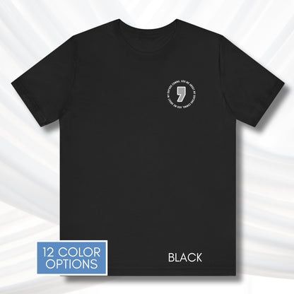 Oxford Comma Unisex Crewneck T-Shirt | Literary Apparel, English Language Tee
