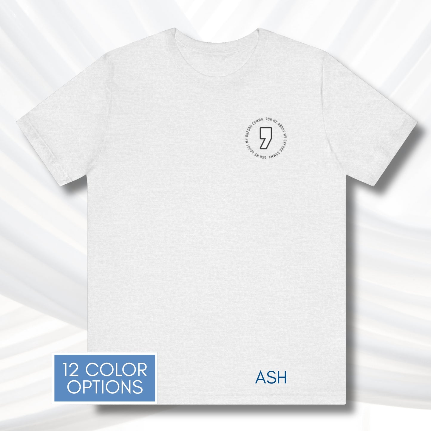 Oxford Comma Unisex Crewneck T-Shirt | Literary Apparel, English Language Tee