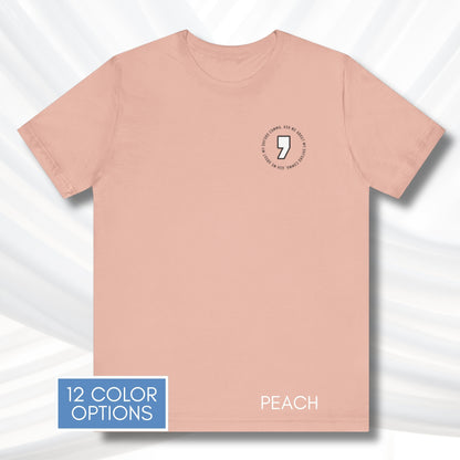 Oxford Comma Unisex Crewneck T-Shirt | Literary Apparel, English Language Tee