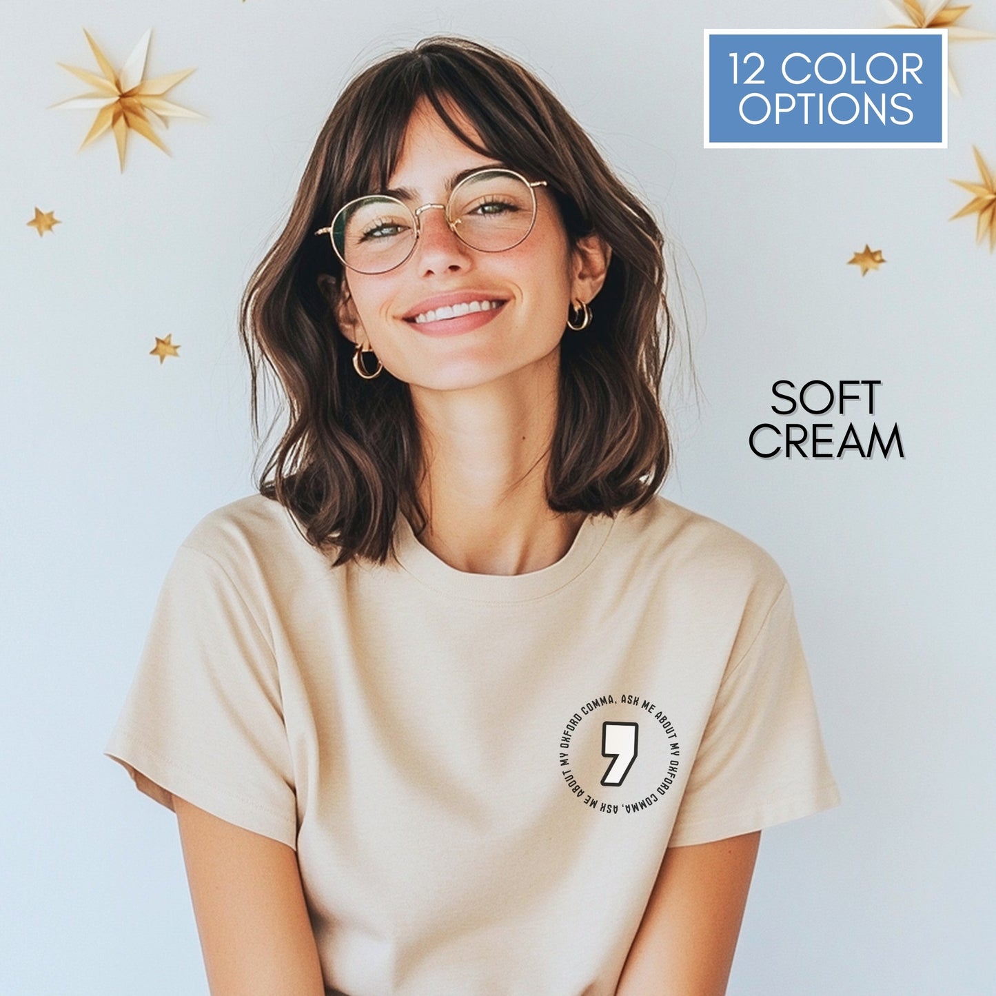 Oxford Comma Unisex Crewneck T-Shirt | Literary Apparel, English Language Tee