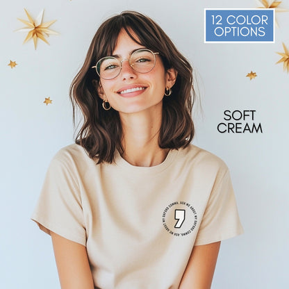 Oxford Comma Unisex Crewneck T-Shirt | Literary Apparel, English Language Tee