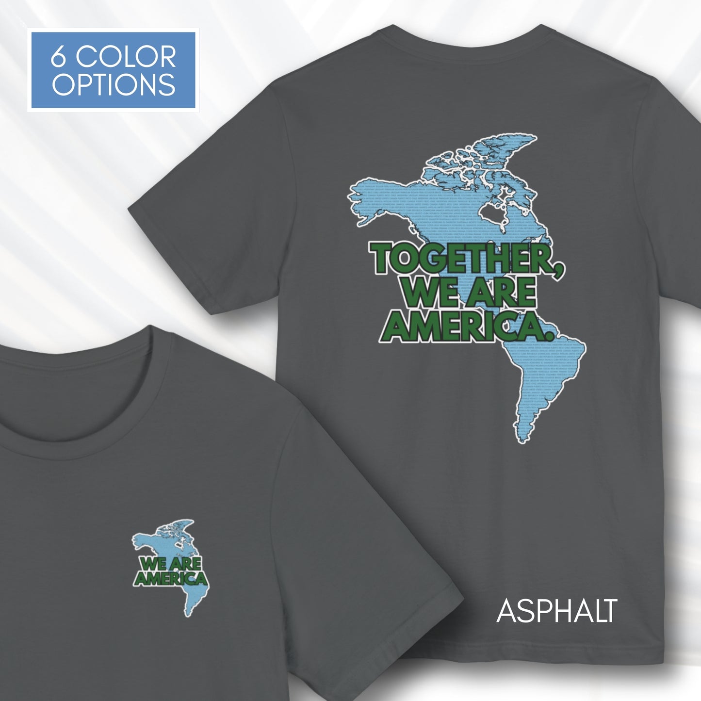 Together We Are America Unisex Short Sleeve T-Shirt | World Unity Graphic Tee