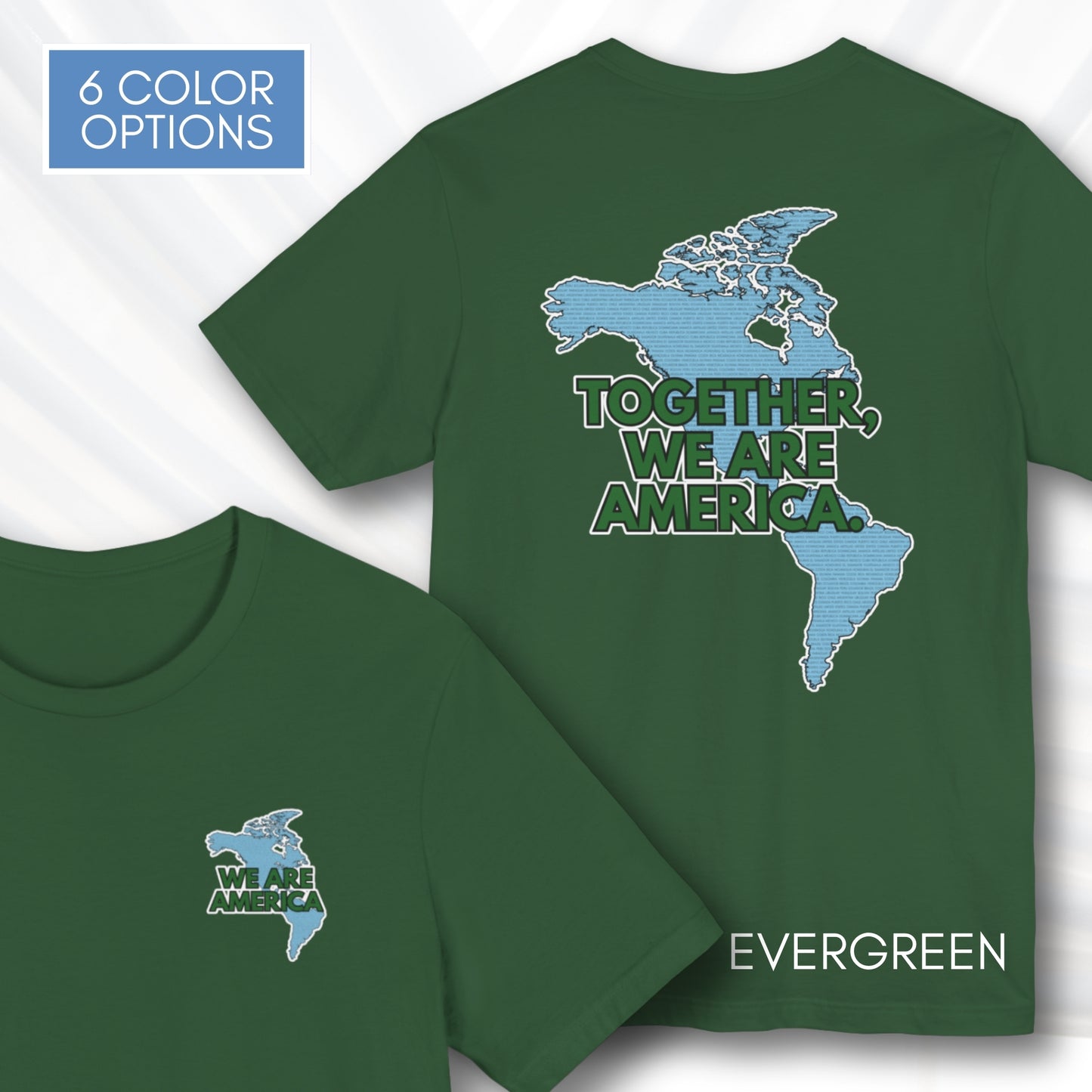 Together We Are America Unisex Short Sleeve T-Shirt | World Unity Graphic Tee