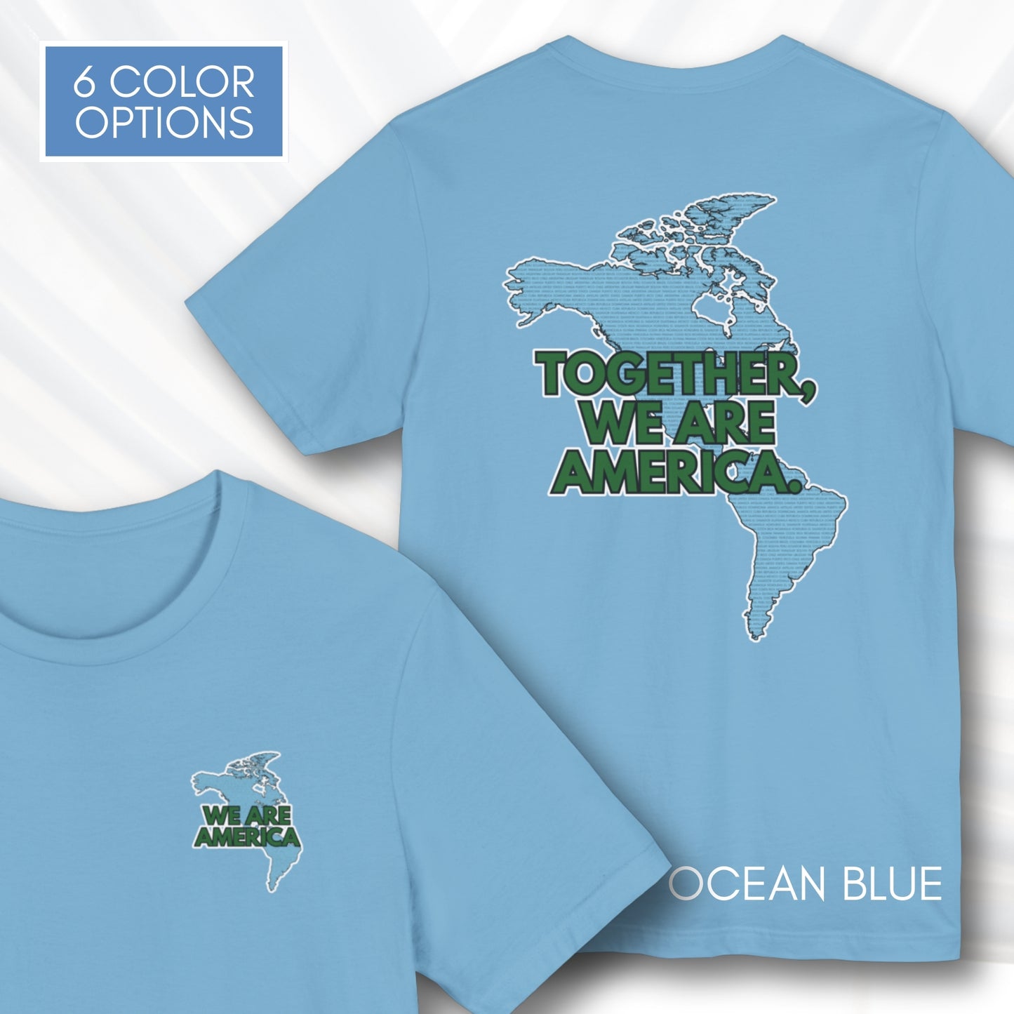 Together We Are America Unisex Short Sleeve T-Shirt | World Unity Graphic Tee