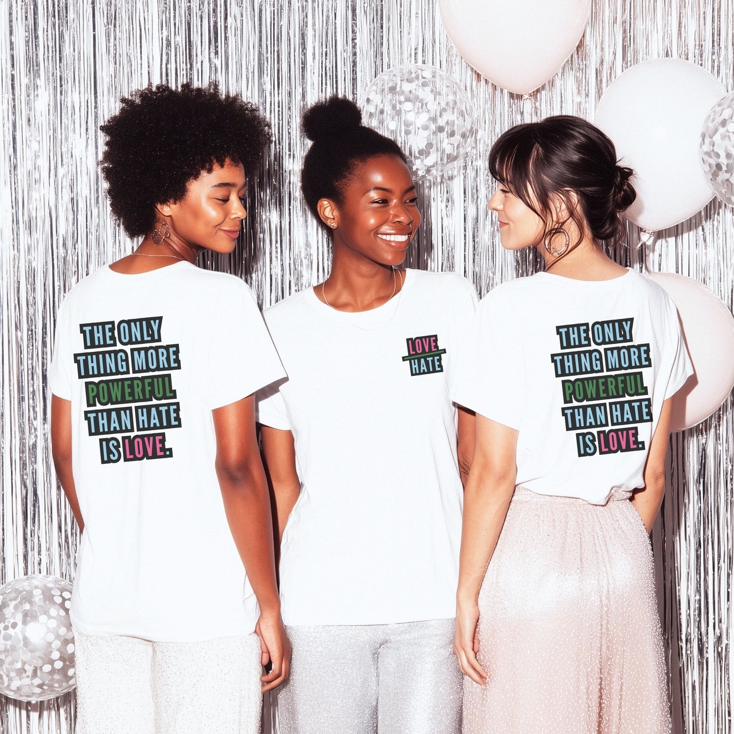 Love Over Hate Graphic Tee | “The Only Thing More Powerful Than Hate Is Love” T-Shirt